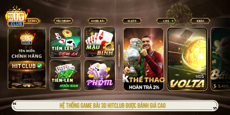 Hitclub - Link Tải App Hitclub iOS/APK Không Bị Chặn Hệ thống game bài 3D HITCLUB được đánh giá cao
